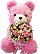 Doll Combo Gift: Teddy & Bouquet