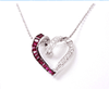 Jewelry Gift: Ruby Pendant<BR> with Cubic Zirconia<BR>P13