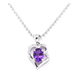 Jewelry Gift: Amethyst Pendant <BR>with Cubic Zirconia P179